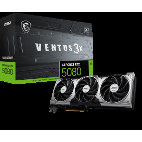 MSI VGA GEFORCE RTX 5080 16G VENTUS 3X OC RTX5080 16GB GDRR7 256 B DX12 PCIE 5.0 X16 (3XDP 1XHDMI) MSI VGA GEFORCE RTX 5080 16G VENTUS 3X OC RTX5080 16GB GDRR7 256 B DX12 PCIE 5.0 X16 (3XDP 1XHDMI)
