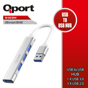 QPORT Q-UC204 USB TO 4 PORT USB ÇOKLAYICI QPORT Q-UC204 USB TO 4 PORT USB ÇOKLAYICI