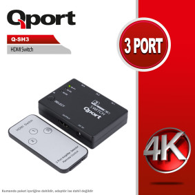 QPORT Q-SH3 HDMI SWITCH 3 PORT QPORT Q-SH3 HDMI SWITCH 3 PORT